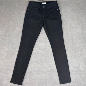LOFT Ann Taylor Black Curvy Skinny Denim Stretch Jeans Women’s Size 25